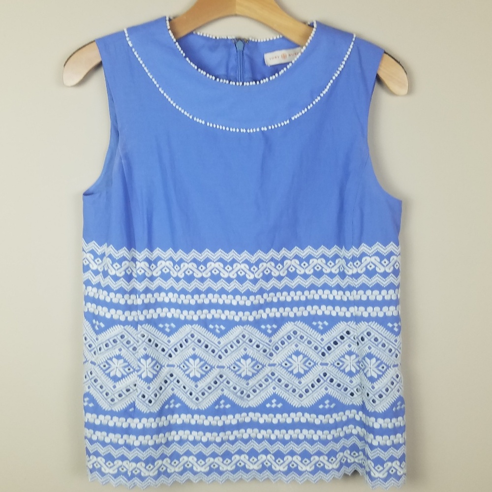 Tory Burch 8 blue tunic top